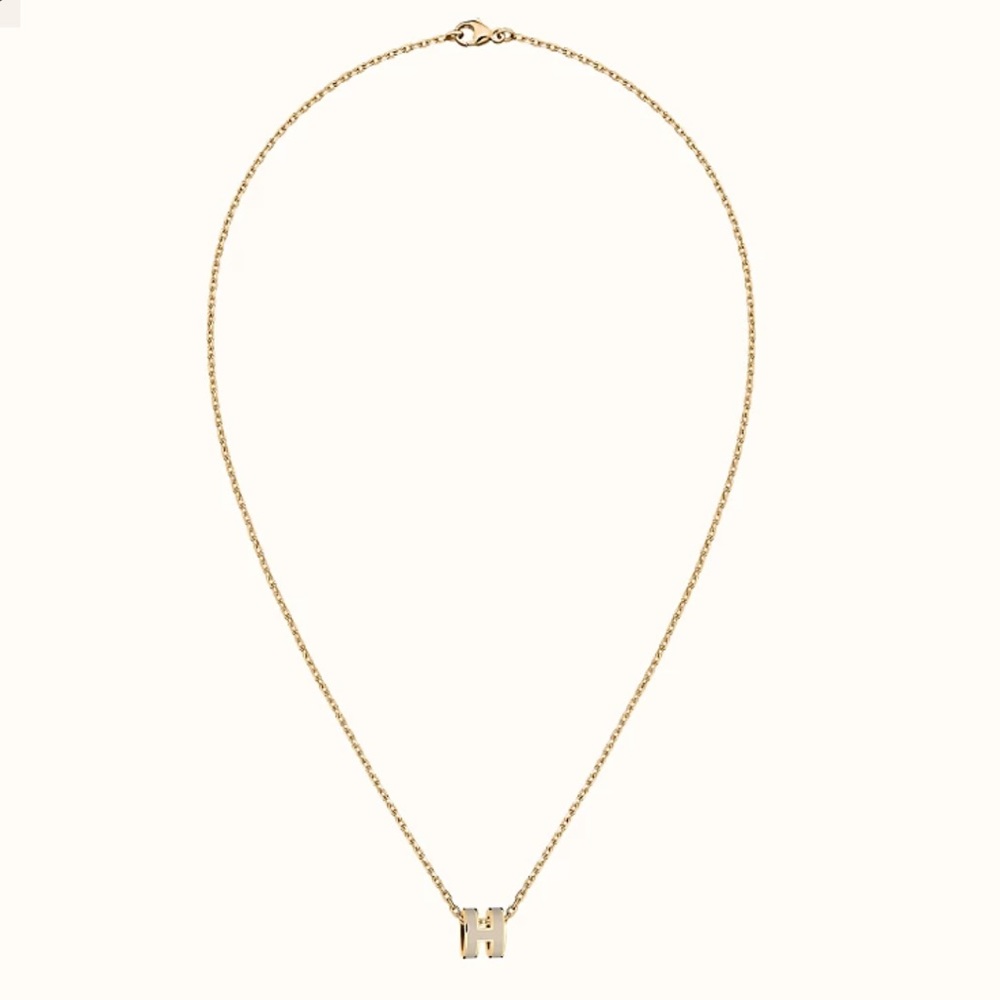 Authentic Hermes Mini H pendant and necklace - Picture 4 of 14